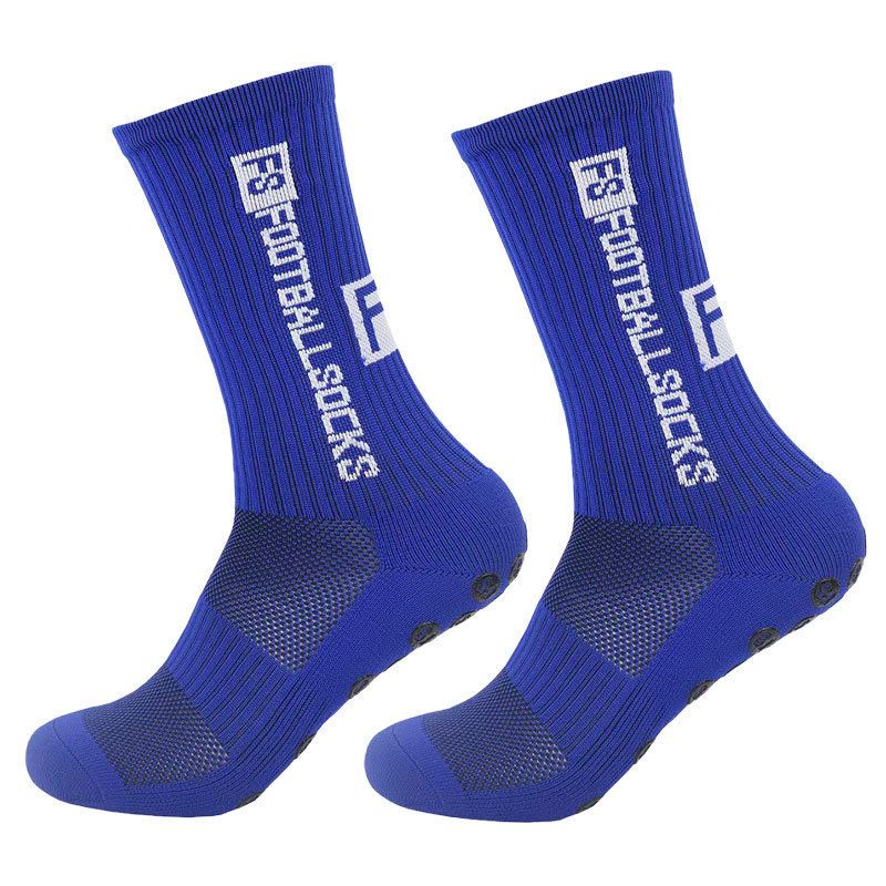 Chaussettes pour hommes, chaussettes d'entraînement à tube moyen, chaussettes de football antidérapantes, chaussettes professionnelles épaisses à fond en serviette, chaussettes longues à tube court_voghion.com