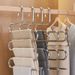 1PC Stainless Steel Pants Rack Five-Layer Multi-Functional Hanger Multi-Layer Pants Storage Rack_voghion.com