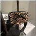 shoulder underarm small square bag female personality PU leather leopard print baguette bow fashion Y2K bag new year valentine bag_voghion.com