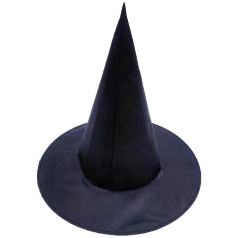 Unisex Halloween hat black wizard hat makeup costume props magic witch hat_voghion.com