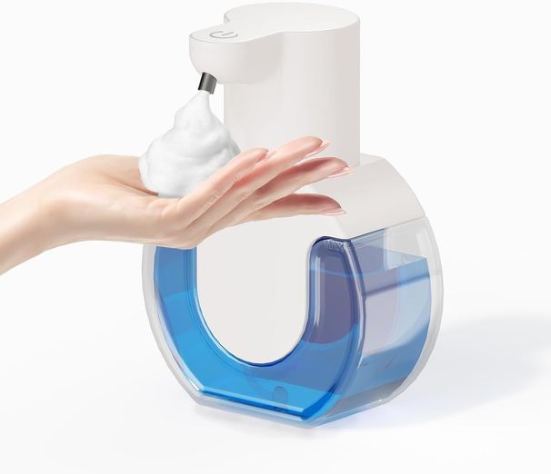 Dispenser di schiuma senza contatto - 420 ml Ricaricabile tramite USB Funzionamento automatico del sensore di sapone UE_voghion.com