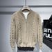 Herrkläder Det bästa i butiken är värt ett försök. Vinterdesign nischstickad cardigan med dragkedja för män. Retro stor tröja för män_voghion.com