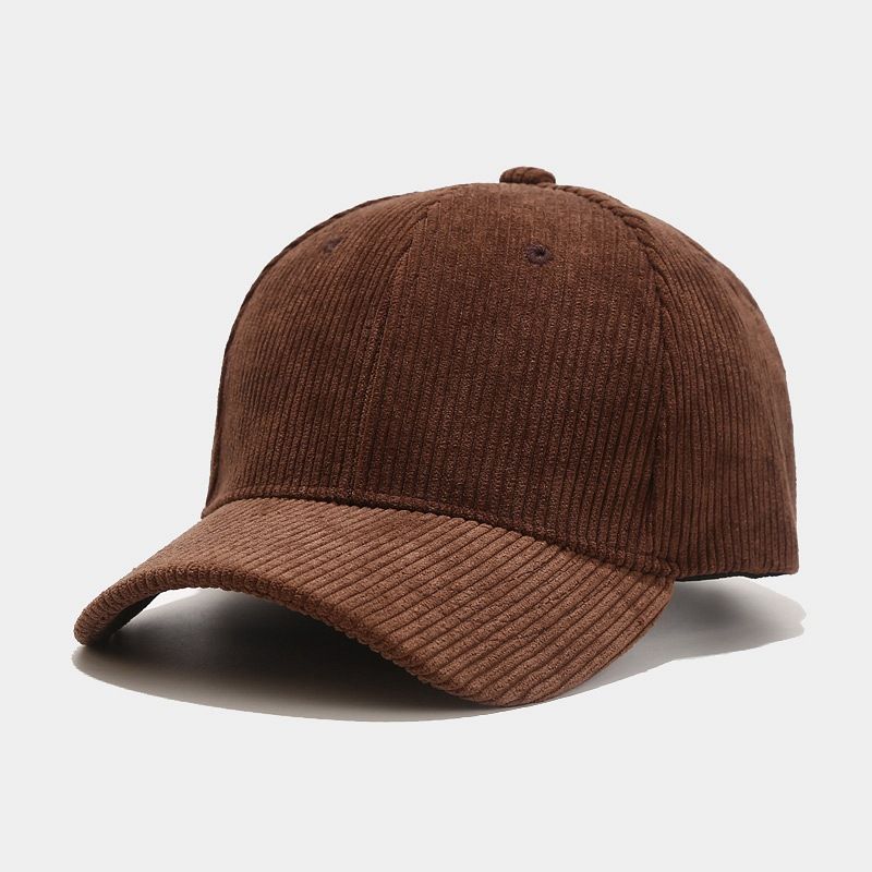 Autumn Corduroy Plain Baseball for Men Women Daily Casual Outdoor Cricket Cap Unisex Snapback_voghion.com