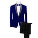 Traje casual de negocios de terciopelo para hombre, traje de padrino de boda de dos piezas_voghion.com
