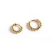 925 Sterling Silver Gold Beads Lip Nose Huggie Hoop Clip Earrings 12mm Gift E12_voghion.com