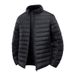 Chaqueta acolchada de invierno para hombre: abrigo ligero de poliéster con cuello alto y diseño cortavientos._voghion.com