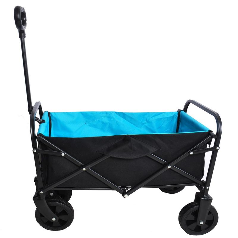 Folding Wagon Garden Shopping Beach Cart_voghion.com