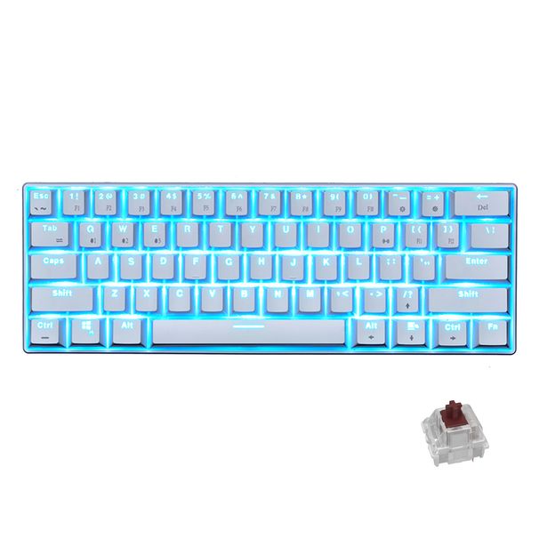Farfi RK61 galda tastatūra, jutīga, zema latentuma, ergonomiska, vadu, Bluetooth saderīga spēļu mehāniskā tastatūra birojam_voghion.com