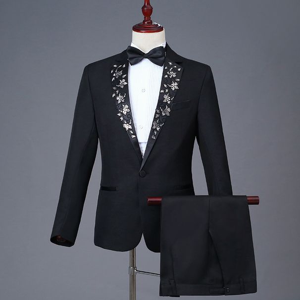 CT Herrenanzug für Trauzeugen, Hochzeitsbankett, Fotostudio, Outfit, Gastgeber, Sänger, Performance-Anzug_voghion.com