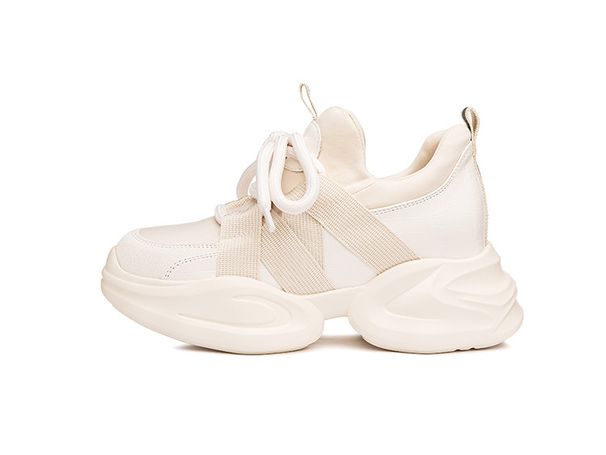 New Thick Soled Little White Casual Women's Shoes Breathable Everything Height-raising Sports Shoes_voghion.com