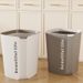 Trash Can Nordic Color-Block Square Household Large Capacity Without Lid With Press Ring For Bedroom Bathroom Kitchen_voghion.com