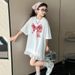 Mother & Kids Children's clothing girls dress 2024 summer new loose casual Korean version of the children's stylish fashion skirt trend_voghion.com