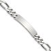 Sterling Silver Polished Engraveable Figaro Link ID Bracelet_voghion.com