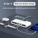 Chargeur sans fil multiport, veilleuse à charge rapide 2 Typec + 1 USB, adapté pour iPhone, téléphone portable, écouteurs, montre._voghion.com