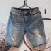 Herrkläder Mode Herrjeanshorts med 5 punkter Mode Raka hål_voghion.com
