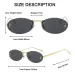 Fashion 2024 Cat Eye Female Outdoor Shopping Rimless Driving Glasses Retro Brief Oval Sunglasses Okulos_voghion.com
