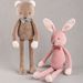 Stuffed Animals BOBYBOBO Short Plush Long Legged Bear Soothing Doll Pink Rabbit Plush Toy Baby Sleeping Doll_voghion.com