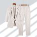 girl Professional For Women 2025 Spring Summer New Simple Solid Color Plus Size Blazer Elegant Slim Fit Two-Piece Suit_voghion.com