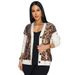 Chaqueta estilo retro holgado con estampado de leopardo y cuello en V para mujer, cárdigan holgado_voghion.com