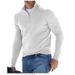 2025 New Spring And Autumn Long Sleeve V-Neck Wool Fleece Zipper Men's Casual Top Polo Shirt T-Shirt_voghion.com