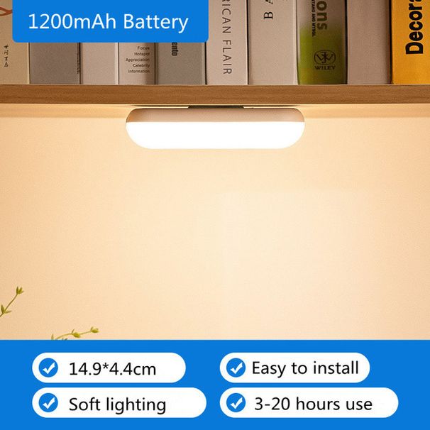 LED νυχτερινό φως προστασίας ματιών ασύρματο φως αφής για κοιτώνες, φως ανάγνωσης με φόρτιση USB, ρυθμιζόμενο μίνι νυχτερινό φωτιστικό υπνοδωματίου_voghion.com