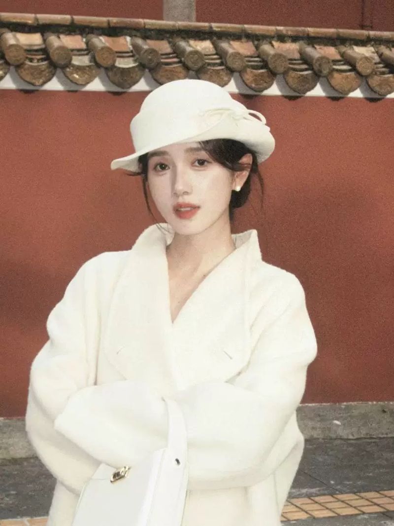 Women's Wool, Autumn And Winter Hepburn-style Bucket Hat, Elegant And High-end Texture, Rolled-edge Flight Attendant Hat._voghion.com