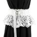 Textured For Women Lace Wide Belt Elastic Waist Cincher Versatile Outerwear Decorative Dress With A Sense Of Design_voghion.com