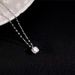 S999 Silver Small Sugar For Women With A Niche Design, Light Luxury Zircon Collarbone Chain, Square Bag Jewelry Necklace_voghion.com