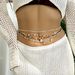 Bohemian Style Shell Stone Bead Waist Chain Set With Pearls, Starfish, And Conch Trendy Accessories_voghion.com