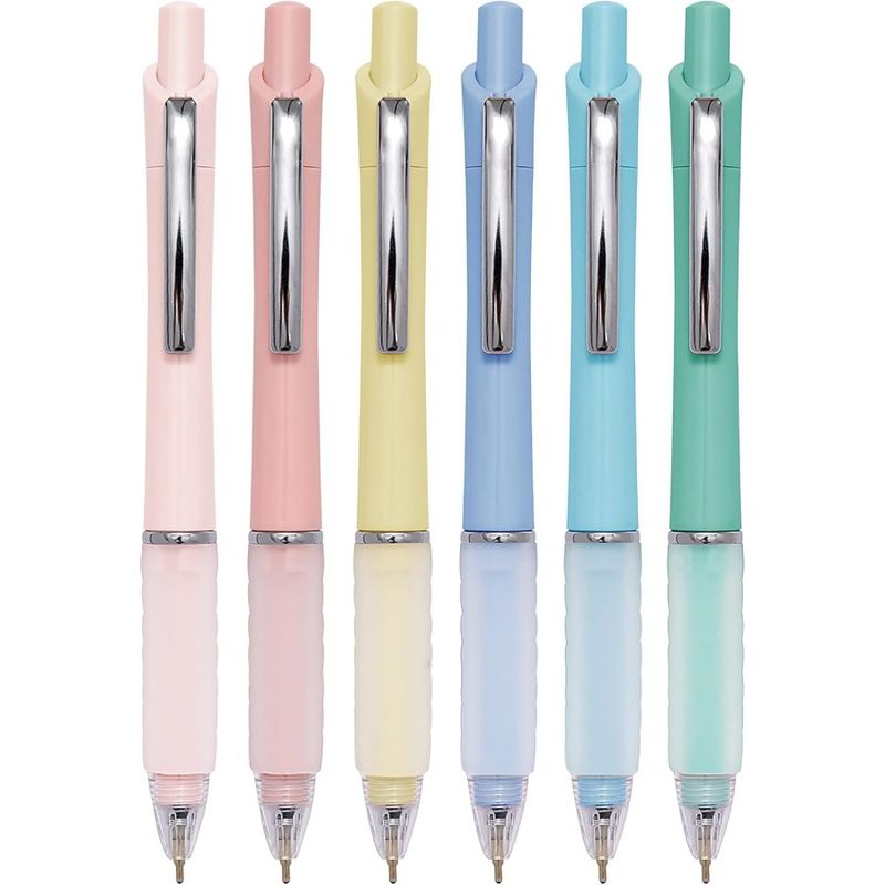 Ball Point Pen Black Ink Ballpoint Pens With Super Soft Grip Medium Point 1.0mm Office Pens 6 Pack_voghion.com