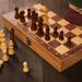 Hochwertiges Schachspiel aus Massivholz, faltbar, nicht magnetisch, geeignet für Studenten, Lehrmittel, Anfänger, Kinder, Schule,_voghion.com