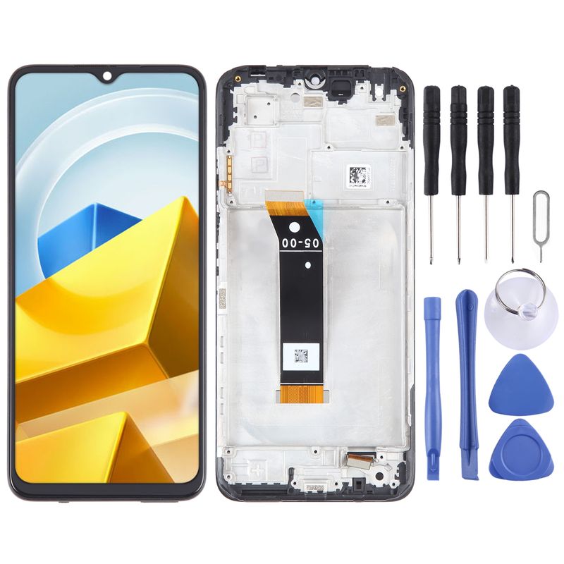 Écran LCD matériel OEM pour Xiaomi Poco M5 inde numériseur assemblage complet avec cadre_voghion.com