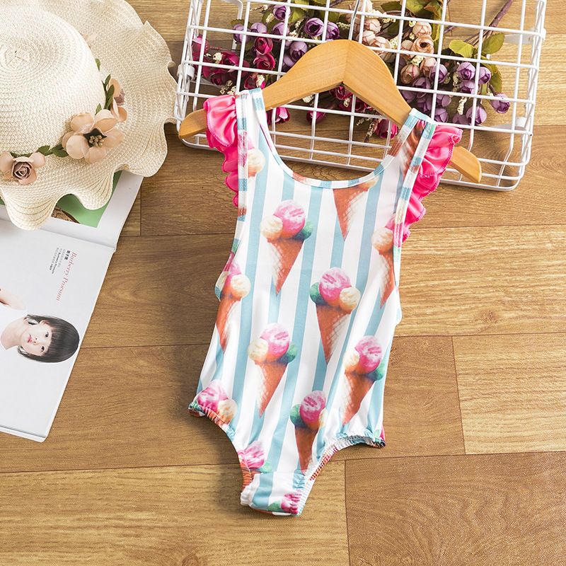 Mother & Kids Baby Girl Watermelon Swimsuit 3D Flower Bikini Swimming Swimwear_voghion.com