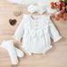 Baby Clothing Girls Long Sleeve One-piece Clothing Four-color Sweater Fabric Clothing + Foot Set_voghion.com