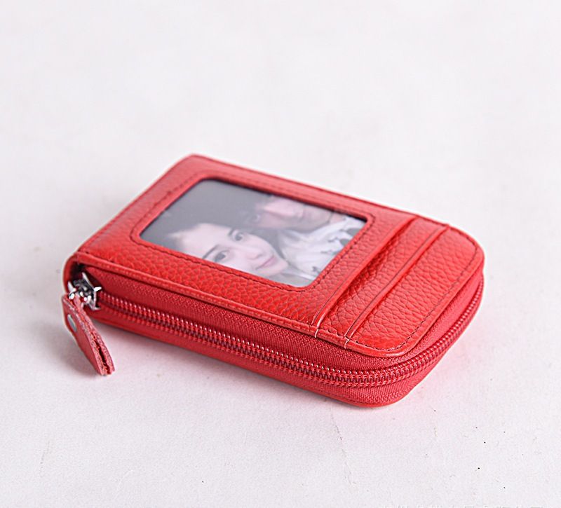 Kartentasche Kartenetuis Echtleder Akkordeon Kartenhalter Anti-Interferenz Multi-Kartensteckplatz Kartenhalter Damen Vertikal Lässig RFID ID Kartenhalter_voghion.com