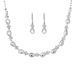 Set di gioielli da donna in argento sterling - Collana, orecchini e bracciale con cristalli scintillanti (set regalo da 3 pezzi)_voghion.com