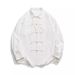 New Chinese Long Sleeved Shirt With Button Closure For Men's Spring And Autumn Designs, Oversized Tang Style Shirt,_voghion.com