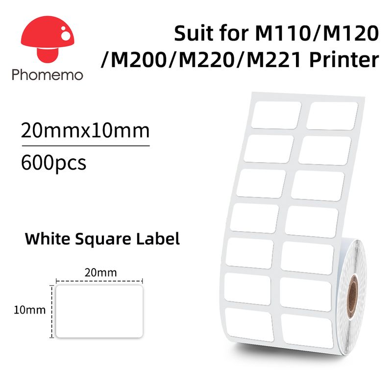 Phomemo M110 Kabelloser Thermo-Aufkleber-Minidrucker Barcode-Etikettendrucker Bluetooth Preisschilddrucker Kostenlose App_voghion.com