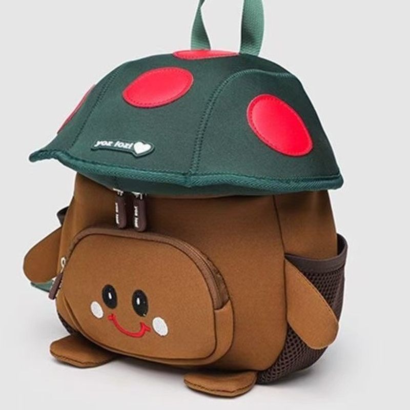 Children's Backpack Travel Backpack Mini Cute Cartoon Mushroom Bag Kindergarten Baby Backpack_voghion.com