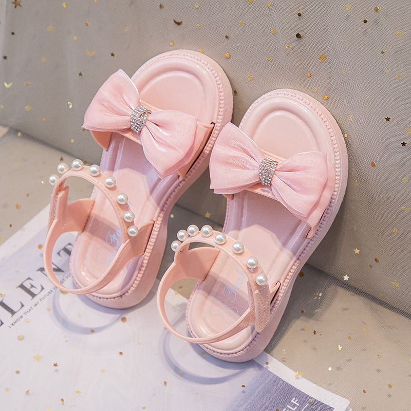 Kızlar için Yeni Sandaletler Moda Yaz Küçük Prenses Yürümeye Başlayan Çocuk İnternet Ünlü Yumuşak Taban Kore Tarzı Bebek Kaymaz_voghion.com