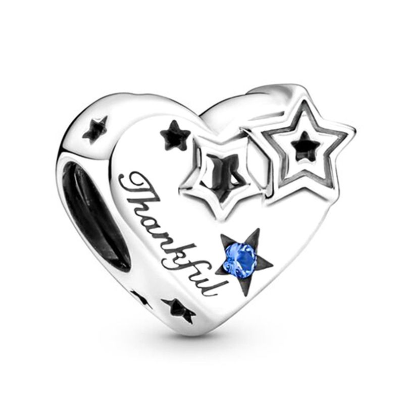 Blue Starry Sky Pendant Bracelet - Alloy Diamond Star Beaded Jewelry For Women_voghion.com