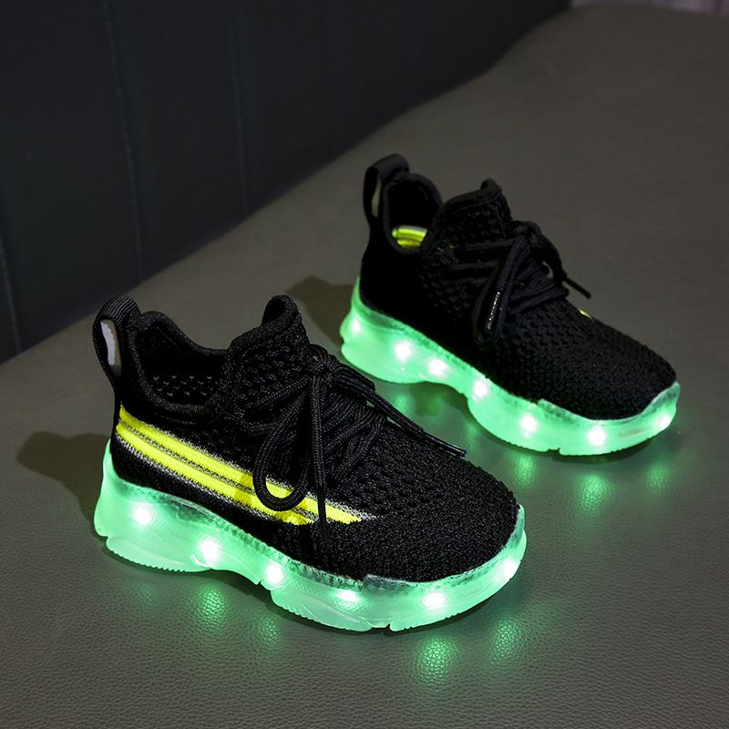 USB-Aufladung, bunte LED-Leuchtschuhe für Kinder, im Dunkeln leuchtende Sportschuhe für Jungen und Mädchen mit blinkenden Lichtern für Studenten_voghion.com