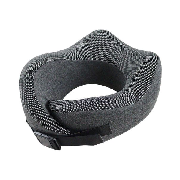 Cuscino a forma di U in memory foam, cuscino da viaggio per aereo, magnetico, in tessuto, protezione per il collo, cuscino creativo a forma di U_voghion.com