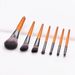 7 pcs solid wood makeup brushes, makeup tools, eye set, eye shadow brush, 7 wooden tufts with colorful hair GUJHUI_voghion.com