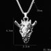 European And American Jewelry, Retro Personality Fashion Hexagram Cow Skull Pendant Men's Necklace_voghion.com