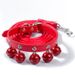 New Cute Solid Color Cat Accessories Teddy Pet Bell Collar Leash Set_voghion.com