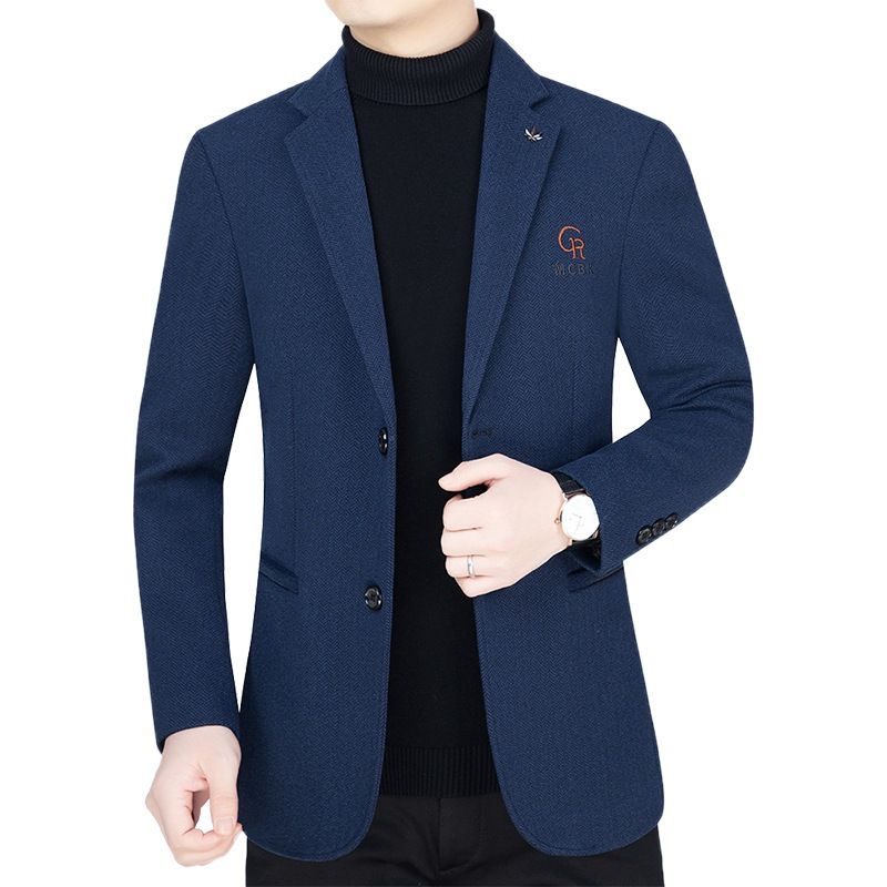 CT 2025 Spring And Autumn Middle-aged Men's Blazer Dad's Thin Business Casual Jacket Single Suit Men_voghion.com