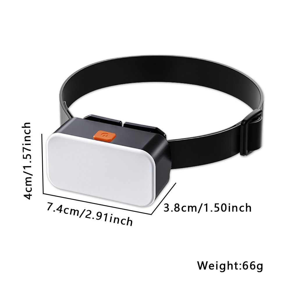 Lampada frontale a LED portatile, semplice, potente, ultra luminosa, ricaricabile tramite USB, per pesca all'aperto, luce rossa e bianca._voghion.com