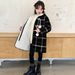 Cappotto in lana scozzese double-face per bambine e ragazze, con fodera in pile, giacca invernale lunga per bambini, capospalla caldo ed elegante_voghion.com