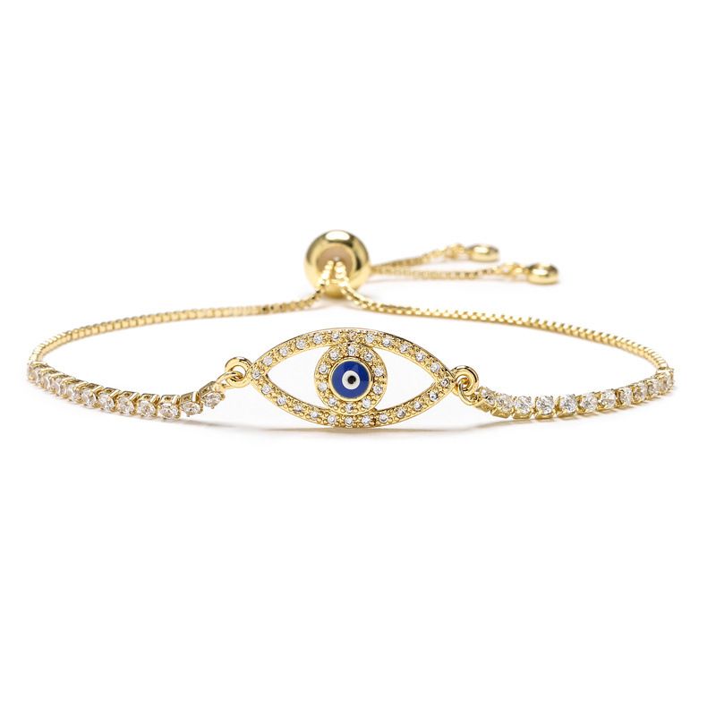 Braccialetto da donna con ciondolo geometrico in rame e zirconi, con micro intarsi in rame e ornamenti a forma di palma_voghion.com